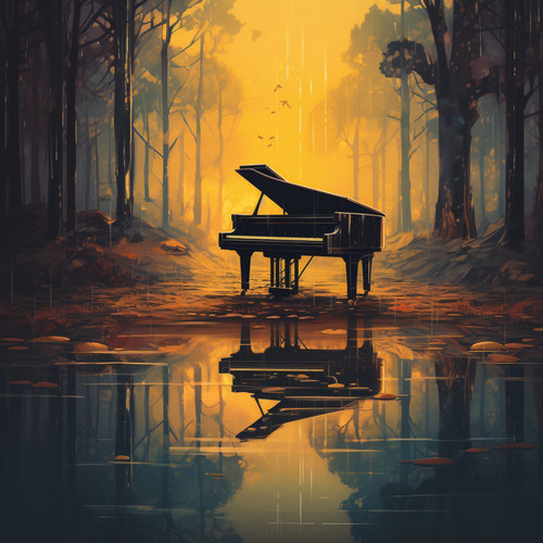 Meditación De Enfoque Lluvioso: Melodías Tranquilas De Piano