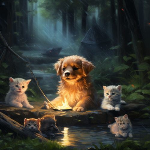 Music combined with Fire: Fireside Pet Serenity