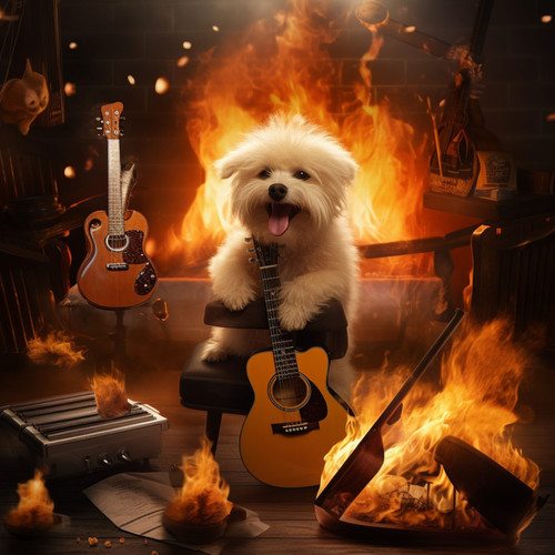 Canine Blaze: Fire and Dogs Fantasia