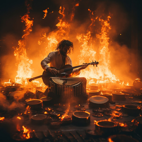 Melodic Fire: Music and Nature Fusion