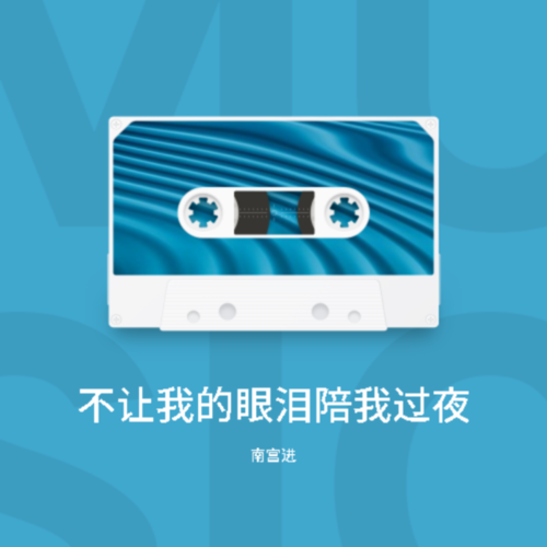 不让我的眼泪陪我过夜