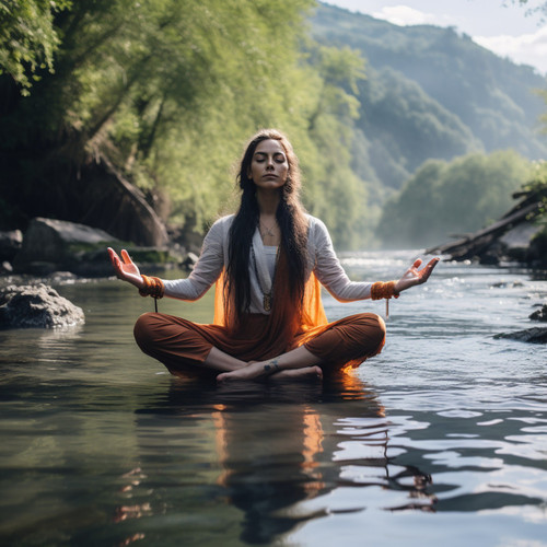 Meditación De Las Aguas Místicas: Melodías De Un Río Sereno