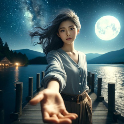 浮かぶ月
