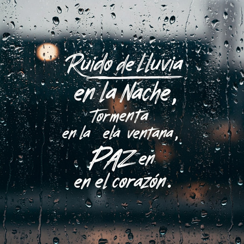 Ruido de Lluvia en la Noche, Tormenta en la ventana, paz en el corazón