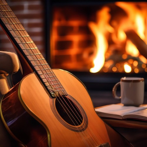 Workplace Embers: Guitar Tunes for Productive Firelight