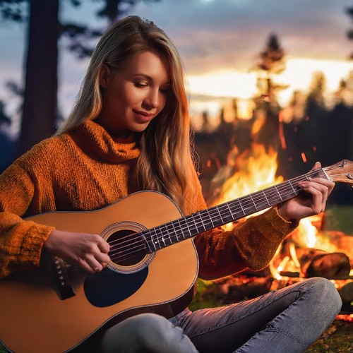 Firelight Relaxation Vibes: Guitar Sounds for Unwinding