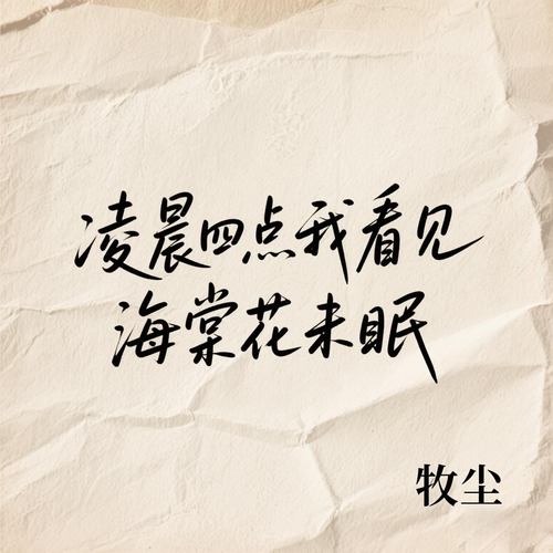 凌晨四点我看见海棠花未眠