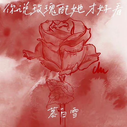 你说玫瑰配她才好看