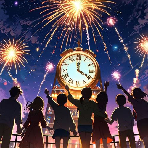 Happy New Year Night in Global Resonance
