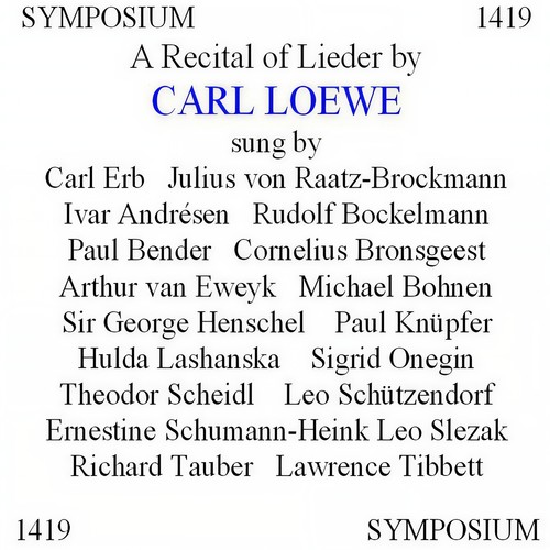 Loewe: A Lieder Recital
