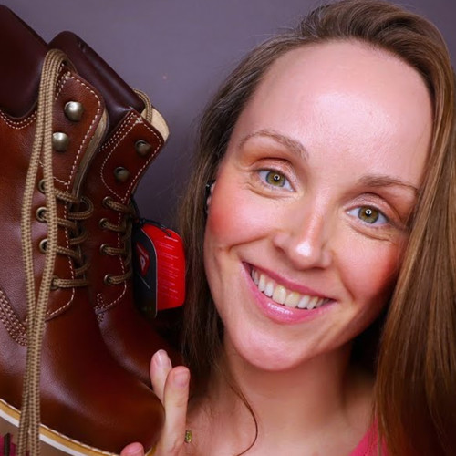 ASMR Meine Neuen Veganen Winterschuhe (Dock Boots) mit Brushing Sounds Soft Spoken