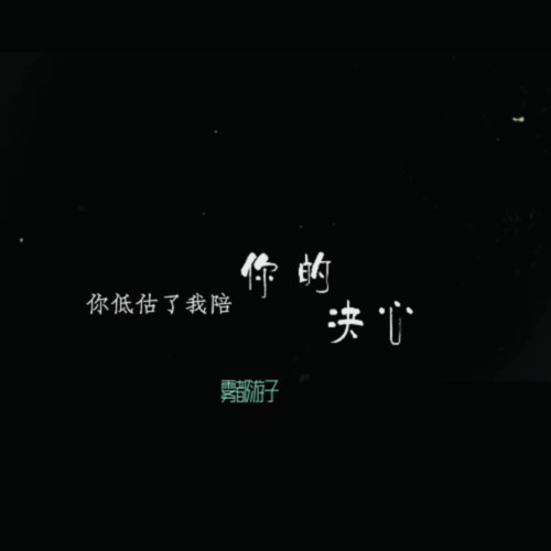 你低估了我陪你的决心
