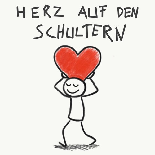 Herz auf den Schultern