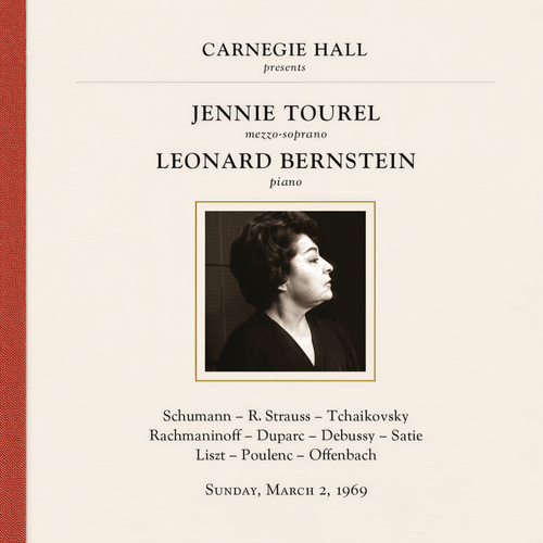 Jennie Tourel and Leonard Bernstein at Carnegie Hall, New York City, March 2, 1969