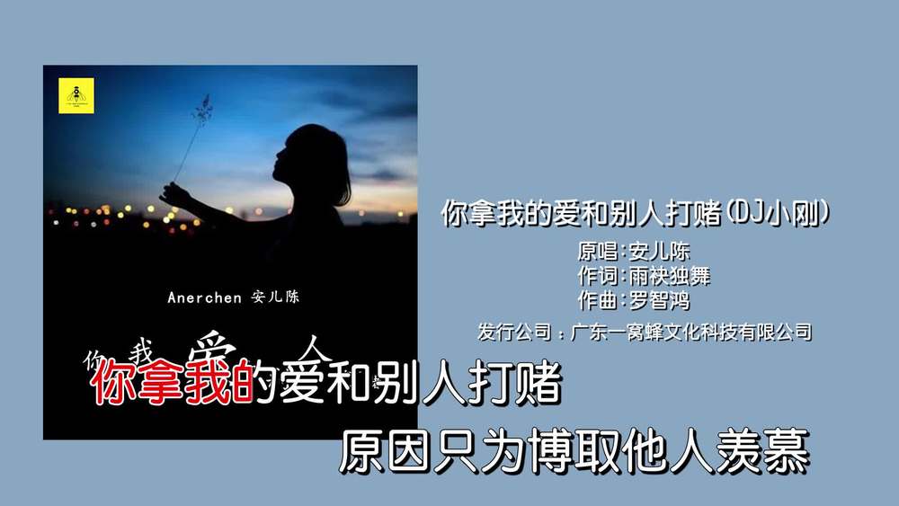 安儿陈《你拿我的爱和别人打赌 (DJ小刚版)》