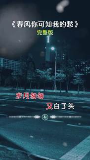 春风你可知我的愁 (请把我的思念带走)
